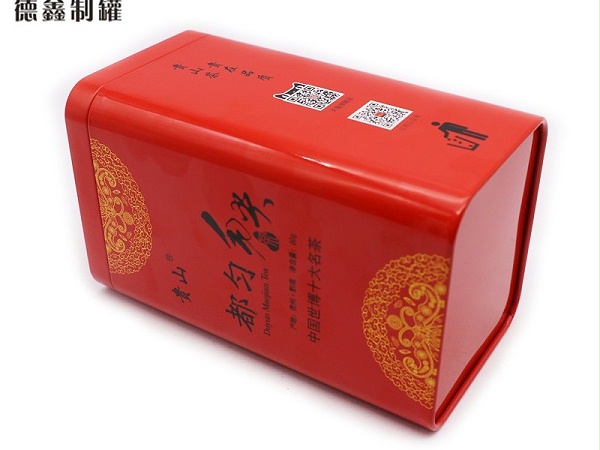 茶叶铁盒 缩口长方罐